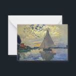 Claude Monet - Sailboat bei Le Petit-Gennevilliers Mitteilungskarte<br><div class="desc">Sailboat at Le Petit-Gennevilliers / Voilier au Petit-Gennevilliers - Claude Monet,  1874</div>