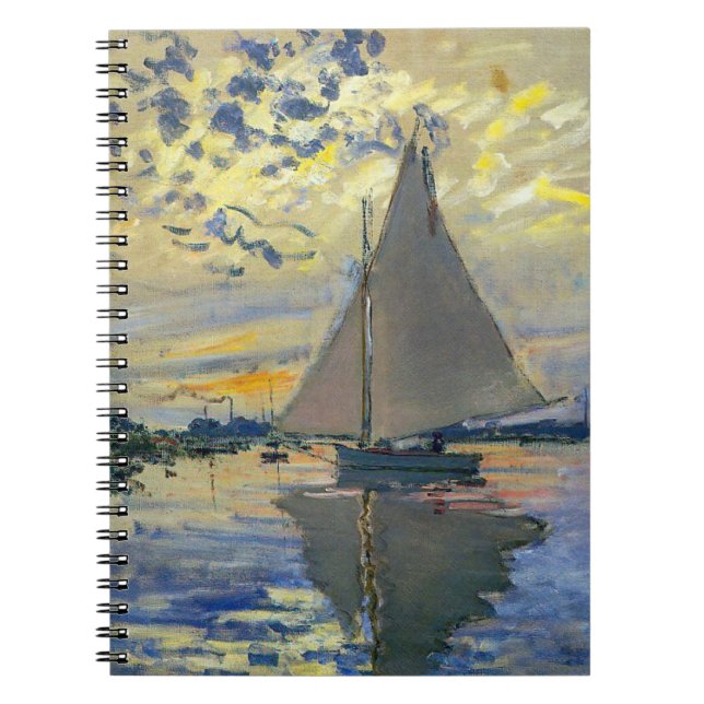 Claude Monet - Sailboat bei Le Petit-Gennevilliers Notizblock (Vorderseite)
