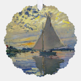 Claude Monet - Sailboat bei Le Petit-Gennevilliers Ornament Karte