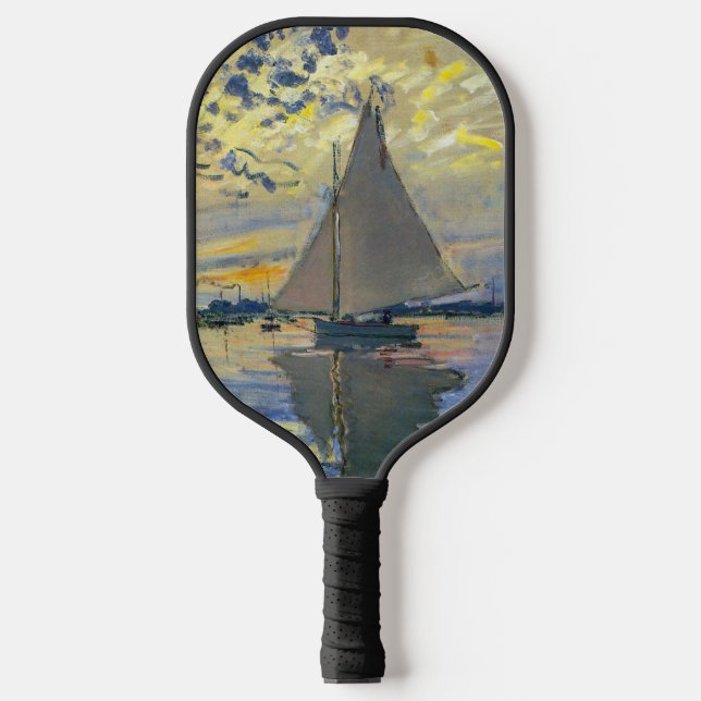 Claude Monet - Sailboat bei Le Petit-Gennevilliers Pickleball Schläger (Vorderseite)