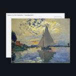 Claude Monet - Sailboat bei Le Petit-Gennevilliers Postkarte<br><div class="desc">Sailboat at Le Petit-Gennevilliers / Voilier au Petit-Gennevilliers - Claude Monet,  1874</div>
