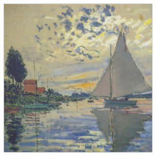 Claude Monet - Sailboat bei Le Petit-Gennevilliers Stoff