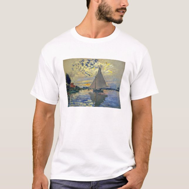 Claude Monet - Sailboat bei Le Petit-Gennevilliers T-Shirt (Vorderseite)