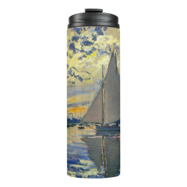 Claude Monet - Sailboat bei Le Petit-Gennevilliers Thermosbecher (Vorderseite)