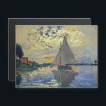 Claude Monet - Sailboat Magnetkarte<br><div class="desc">Sailboat at Le Petit-Gennevilliers / Voilier au Petit-Gennevilliers - Claude Monet,  1874</div>