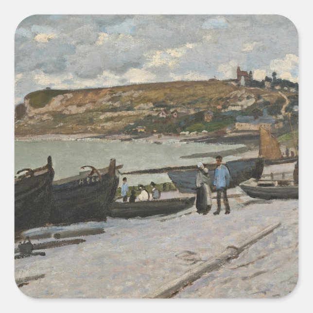 Claude Monet | Sainte-Adresse, 1867 Quadratischer Aufkleber (Vorderseite)