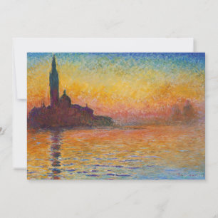 Claude Monet - San Giorgio Maggiore bei Dämmerung Dankeskarte