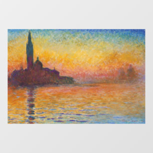 Claude Monet - San Giorgio Maggiore bei Dämmerung Fensteraufkleber