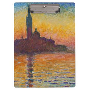 Claude Monet - San Giorgio Maggiore bei Dämmerung Klemmbrett