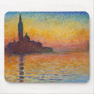Claude Monet - San Giorgio Maggiore bei Dämmerung Mousepad