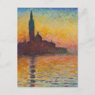Claude Monet - San Giorgio Maggiore bei Dämmerung Postkarte