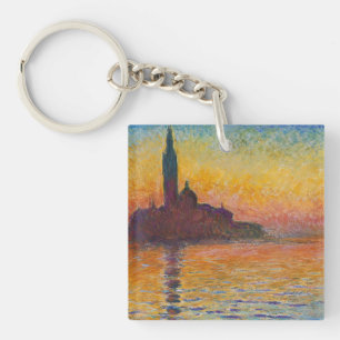 Claude Monet - San Giorgio Maggiore bei Dämmerung Schlüsselanhänger