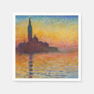 Claude Monet - San Giorgio Maggiore bei Dämmerung Serviette