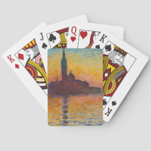 Claude Monet - San Giorgio Maggiore bei Dämmerung Spielkarten