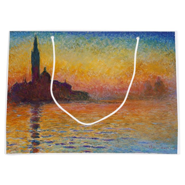 Claude Monet - San Giorgio Maggiore - Museo Canton Große Geschenktüte (Vorderseite)