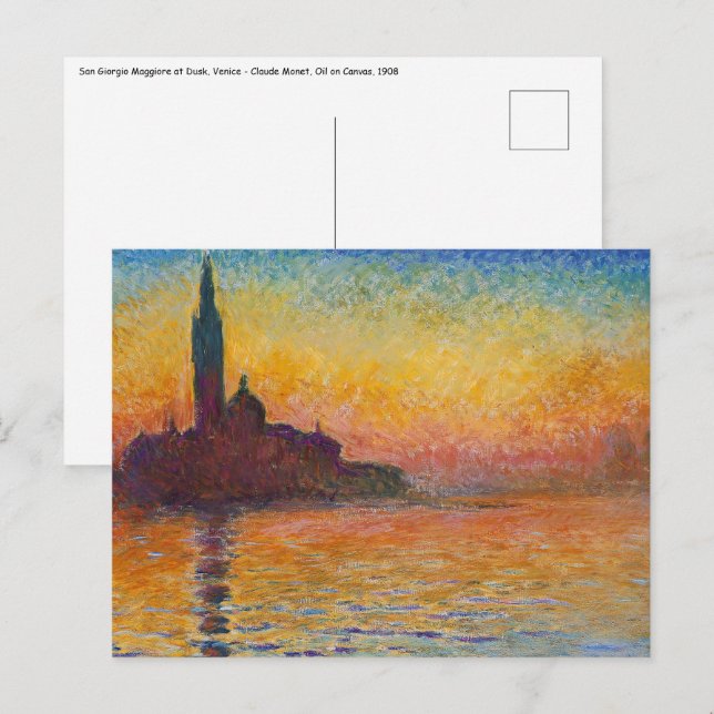 Claude Monet - San Giorgio Maggiore - Museo Canton Postkarte (Vorne/Hinten)