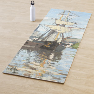 Claude Monet. Schiffe, die auf der Seine in Rouen Yogamatte