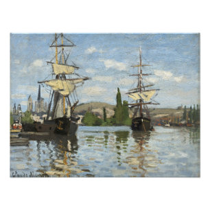 Claude Monet Schiffes auf der Seine Fotodruck