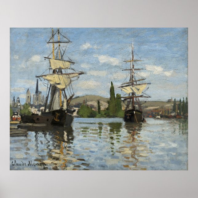 Claude Monet Schiffes auf der Seine Poster (Vorne)