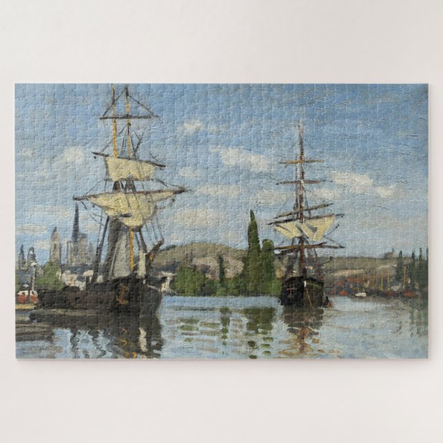 Claude Monet Schiffes auf der Seine Puzzle (Horizontal)