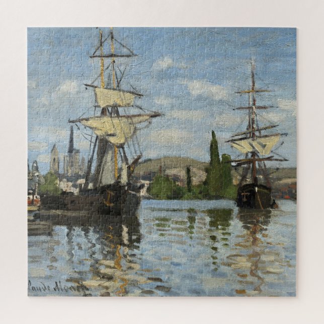 Claude Monet Schiffes auf der Seine Puzzle (Vertikal)