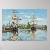 Claude Monet - Schifffahrt auf der Seine in Rouen