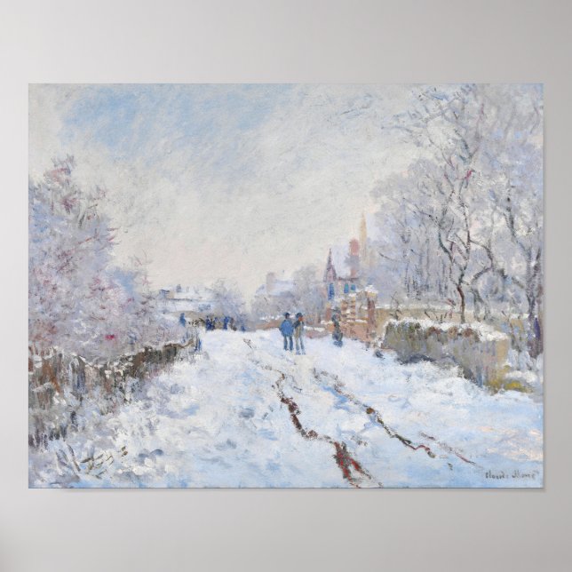 CLAUDE MONET - Schnee in Argenteuil (1874) Poster (Vorne)