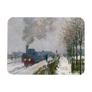 Claude Monet - Schneeausbildung / Lokomotive Magnet