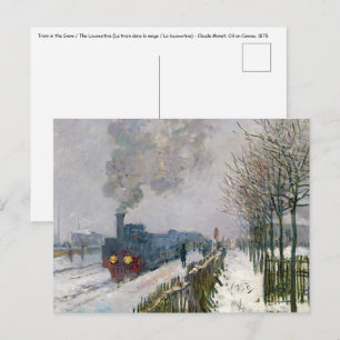 Claude Monet - Schneeausbildung / Lokomotive Postkarte