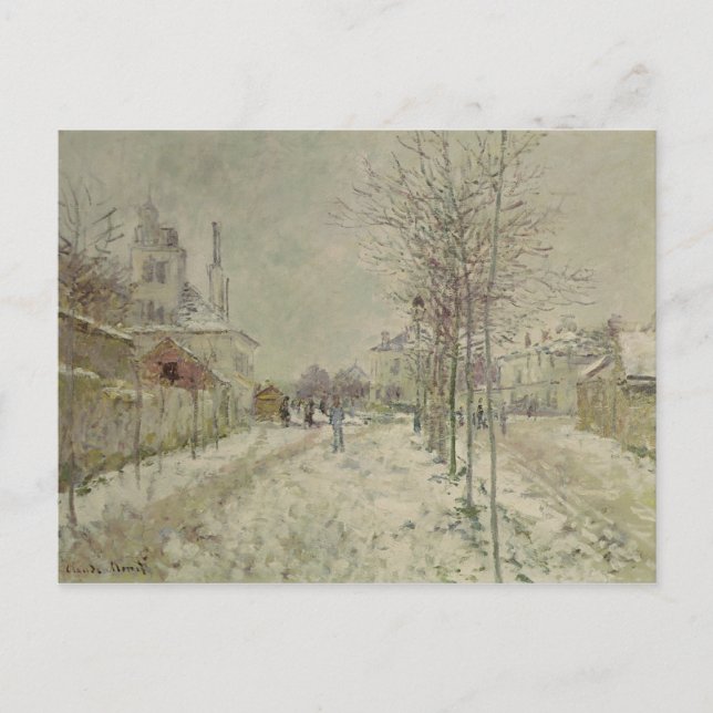 Claude Monet | Schneeeffekt Postkarte (Vorderseite)