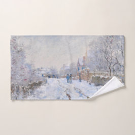 Claude Monet - Schneeszene in Argenteuil Badhandtuch Set