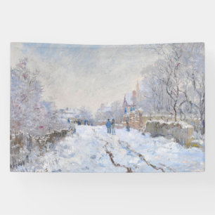 Claude Monet - Schneeszene in Argenteuil Banner