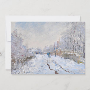 Claude Monet - Schneeszene in Argenteuil Dankeskarte