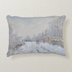 Claude Monet - Schneeszene in Argenteuil Dekokissen