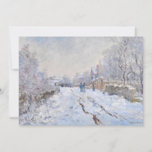 Claude Monet - Schneeszene in Argenteuil Einladung