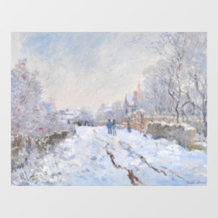 Claude Monet - Schneeszene in Argenteuil Fensteraufkleber