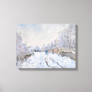 Claude Monet - Schneeszene in Argenteuil Leinwanddruck