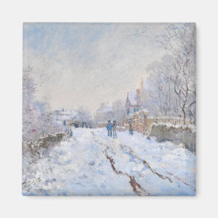 Claude Monet - Schneeszene in Argenteuil Magnet