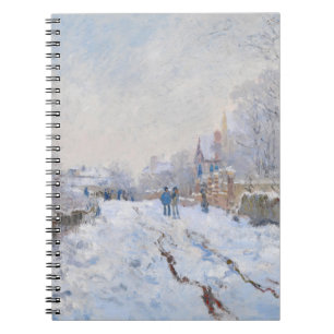 Claude Monet - Schneeszene in Argenteuil Notizblock