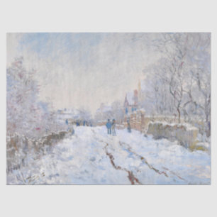 Claude Monet - Schneeszene in Argenteuil Seidenpapier