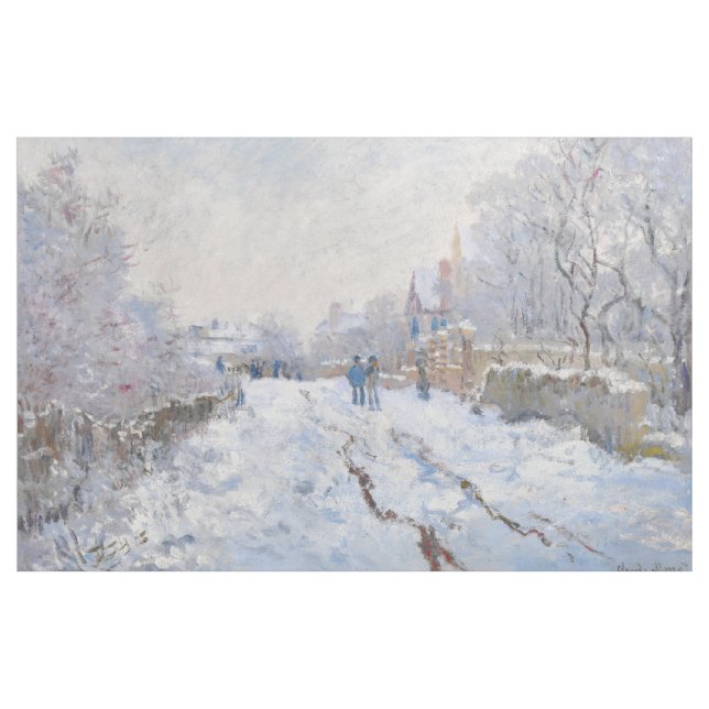 Claude Monet - Schneeszene in Argenteuil Stoff (Yard (91,4 cm))