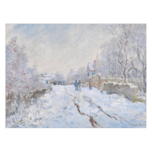 Claude Monet - Schneeszene in Argenteuil Tischdecke