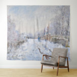 Claude Monet - Schneeszene in Argenteuil Wandteppich<br><div class="desc">Schneeszene bei Argenteuil / Rue sous la neige,  Argenteuil - Claude Monet,  1875</div>