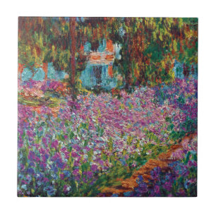 Claude Monet - Schwertlilien in Monets Garten Fine Fliese