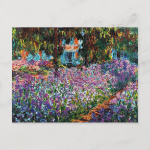 Claude Monet: Schwertlilien in Monets Garten Postkarte