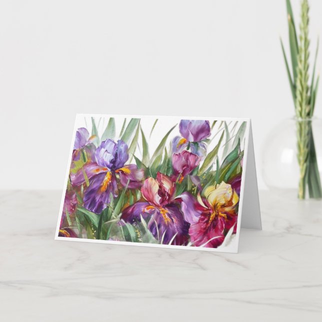 Claude Monet Schwertlilien Karte (Vorderseite)