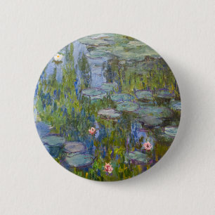Claude Monet Seerosen 1915 Impressionistische Kuns Button