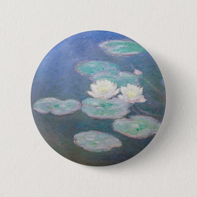 Claude Monet - Seerosen, Abendstimmung Button (Vorderseite)