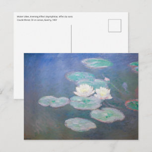 Claude Monet - Seerosen, Abendstimmung Postkarte