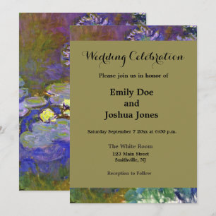 Claude Monet Seerosen Agapanthus Einladung